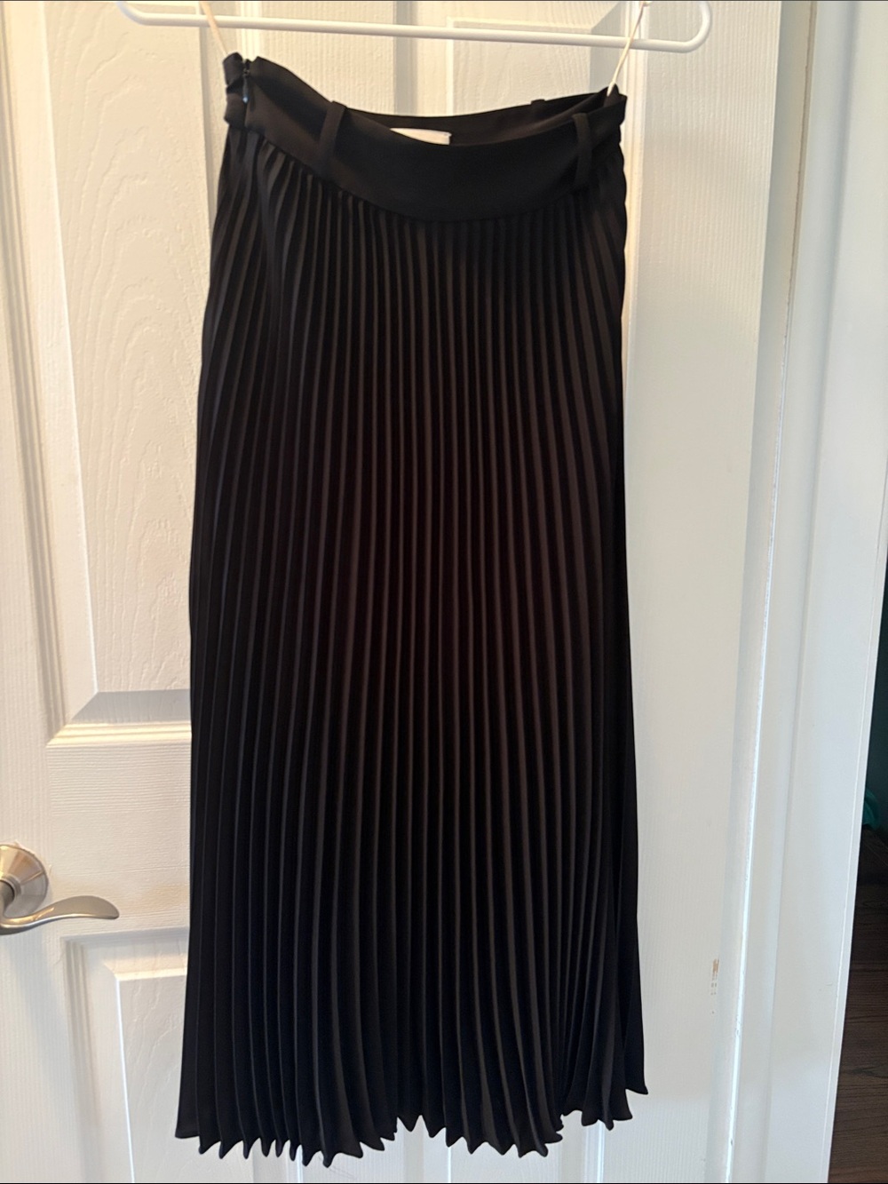 ARITZIA Wilfred Black Pleated Maxi Skirt